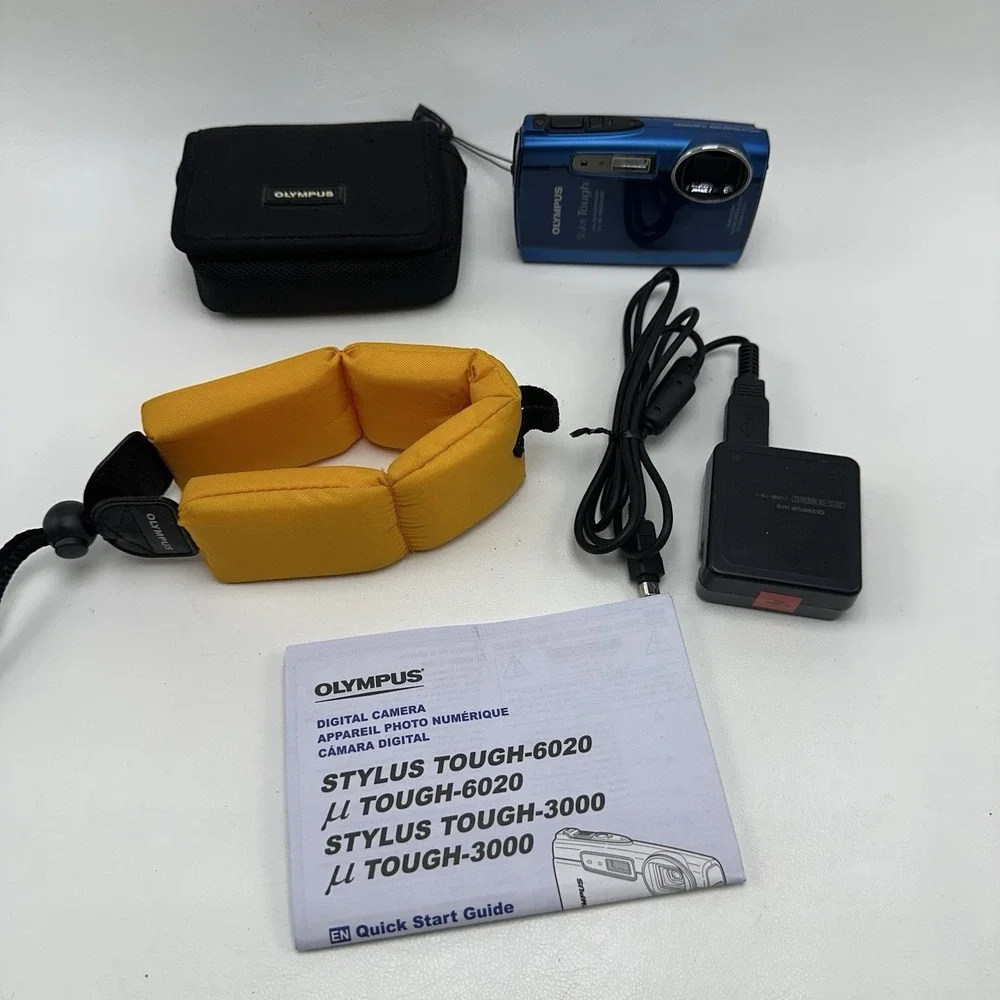 Olympus Stylus Tough-3000 Blue Digital Camera - 12.0 MP 3.6x Zoom - Tested